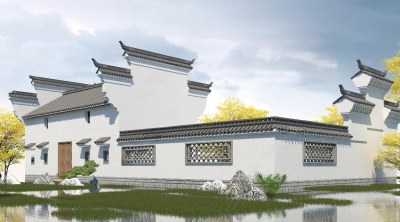 中式民居3D模型下载